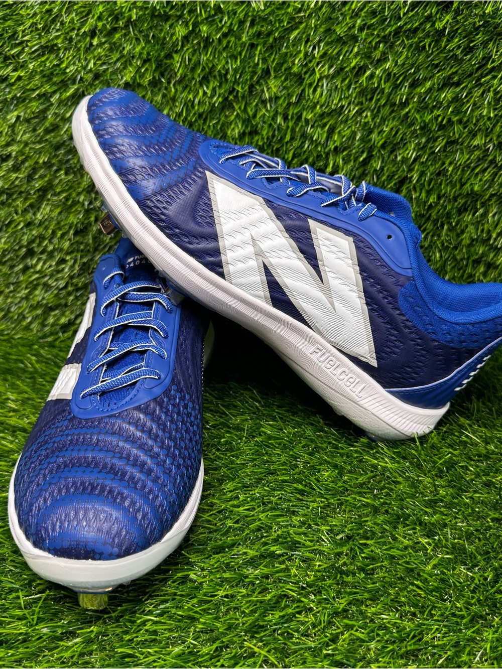 Size 11 - Mens New Balance FuelCell X 4040 V7 Metal Blue Baseball Cleat L4040TB7